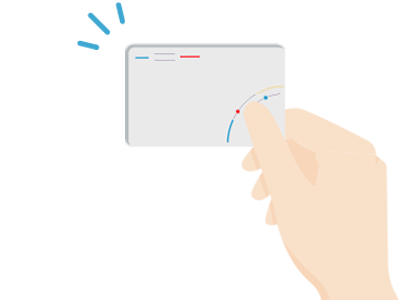 専用ICカードのイメージイラスト